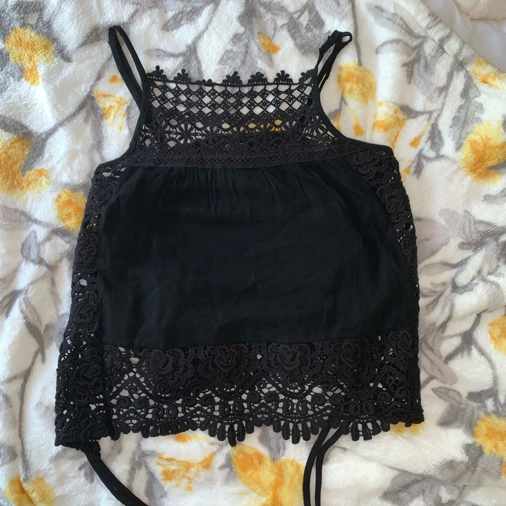 Papaya Black Tank Top
